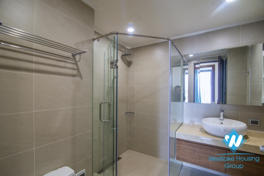 Two bedroom apartment with lake view for rent at HDI 55 Le Dai Hanh building
